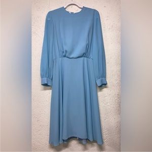 Vintage Baby Blue Long Sleeve Dress